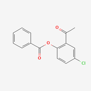 molecular formula C15H11ClO3 B2399918 2-acetyl-4-chlorophenyl benzoate CAS No. 4010-29-1