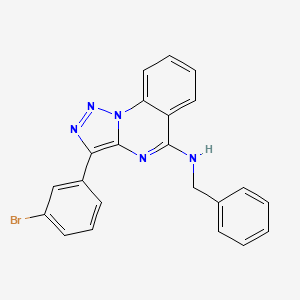 molecular formula C22H16BrN5 B2399931 N-benzyl-3-(3-bromophenyl)triazolo[1,5-a]quinazolin-5-amine CAS No. 866867-01-8