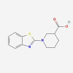 molecular formula C13H14N2O2S B2399933 1-(Benzo[d]thiazol-2-yl)piperidine-3-carboxylic acid CAS No. 953733-14-7