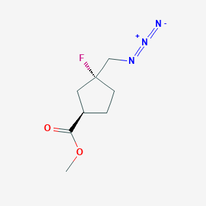 Methyl (1R,3R)-3-(azidomethyl)-3-fluorocyclopentane-1-carboxylate