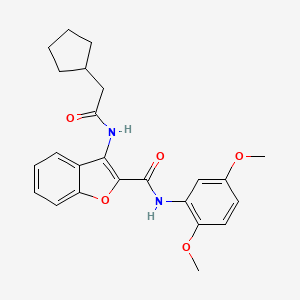 molecular formula C24H26N2O5 B2399937 3-(2-cyclopentylacetamido)-N-(2,5-dimethoxyphenyl)benzofuran-2-carboxamide CAS No. 888464-33-3