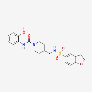 4-((2,3-dihydrobenzofuran-5-sulfonamido)methyl)-N-(2-methoxyphenyl)piperidine-1-carboxamide