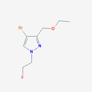 molecular formula C8H12BrFN2O B2399960 4-bromo-3-(ethoxymethyl)-1-(2-fluoroethyl)-1H-pyrazole CAS No. 1856084-61-1