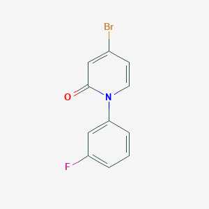 molecular formula C11H7BrFNO B2399962 4-Bromo-1-(3-fluorophenyl)pyridin-2(1H)-one CAS No. 2090600-25-0