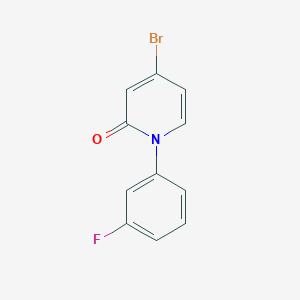 molecular formula C11H7BrFNO B2399962 4-ブロモ-1-(3-フルオロフェニル)ピリジン-2(1H)-オン CAS No. 2090600-25-0