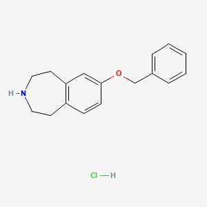 molecular formula C17H20ClNO B2399966 7-(Benzyloxy)-2,3,4,5-tetrahydro-1H-benzo[d]azepine hydrochloride CAS No. 2230804-26-7