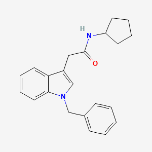 molecular formula C22H24N2O B2399967 2-(1-benzyl-1H-indol-3-yl)-N-cyclopentylacetamide CAS No. 922126-47-4