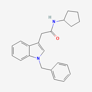 molecular formula C22H24N2O B2399967 2-(1-ベンジル-1H-インドール-3-イル)-N-シクロペンチルアセトアミド CAS No. 922126-47-4