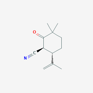 molecular formula C12H17NO B239998 6-Isopropenyl-3,3-dimethyl-2-oxocyclohexanecarbonitrile 