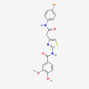 molecular formula C20H18BrN3O4S B2399982 N-(4-(2-((4-溴苯基)氨基)-2-氧代乙基)噻唑-2-基)-3,4-二甲氧基苯甲酰胺 CAS No. 1005308-26-8
