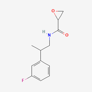 molecular formula C12H14FNO2 B2399983 N-[2-(3-Fluorophenyl)propyl]oxirane-2-carboxamide CAS No. 2411293-20-2