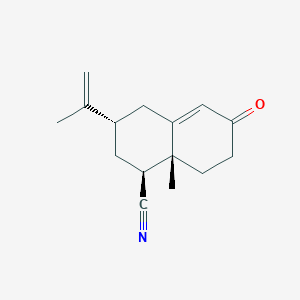 molecular formula C15H19NO B239999 3-Isopropenyl-8a-methyl-6-oxo-1,2,3,4,6,7,8,8a-octahydro-1-naphthalenecarbonitrile 