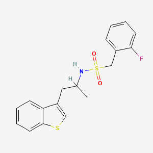 N-(1-(benzo[b]thiophen-3-yl)propan-2-yl)-1-(2-fluorophenyl)methanesulfonamide