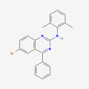 molecular formula C22H18BrN3 B2399994 6-bromo-N-(2,6-dimethylphenyl)-4-phenylquinazolin-2-amine CAS No. 361473-86-1