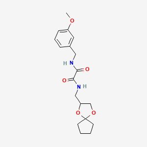 N1-(1,4-dioxaspiro[4.4]nonan-2-ylmethyl)-N2-(3-methoxybenzyl)oxalamide