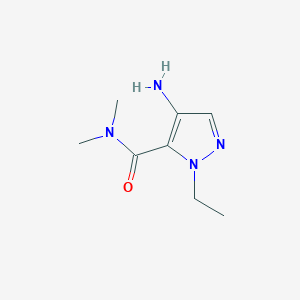 molecular formula C8H14N4O B2400000 4-amino-1-ethyl-N,N-dimethyl-1H-pyrazole-5-carboxamide CAS No. 1004643-40-6