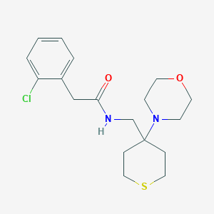 2-(2-Chlorophenyl)-N-[(4-morpholin-4-ylthian-4-yl)methyl]acetamide