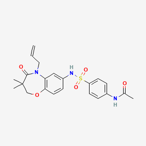 N-(4-(N-(5-allyl-3,3-dimethyl-4-oxo-2,3,4,5-tetrahydrobenzo[b][1,4]oxazepin-7-yl)sulfamoyl)phenyl)acetamide