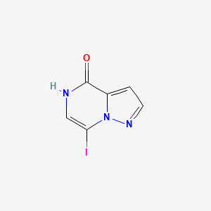 molecular formula C6H4IN3O B2400025 7-Iodo-5H-pyrazolo[1,5-a]pyrazin-4-one CAS No. 2490401-45-9