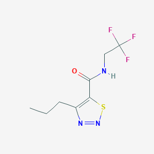 molecular formula C8H10F3N3OS B2400026 4-propyl-N-(2,2,2-trifluoroethyl)-1,2,3-thiadiazole-5-carboxamide CAS No. 1206992-07-5