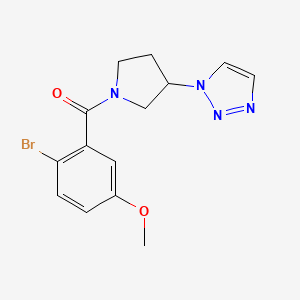 (3-(1H-1,2,3-triazol-1-yl)pyrrolidin-1-yl)(2-bromo-5-methoxyphenyl)methanone