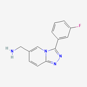 molecular formula C13H11FN4 B2400043 [3-(3-Fluorophényl)-[1,2,4]triazolo[4,3-a]pyridin-6-yl]méthanamine CAS No. 1439902-26-7