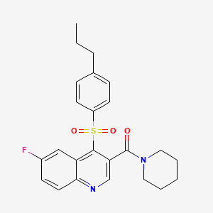 6-Fluoro-3-(piperidin-1-ylcarbonyl)-4-[(4-propylphenyl)sulfonyl]quinoline