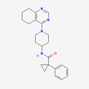 1-phenyl-N-(1-(5,6,7,8-tetrahydroquinazolin-4-yl)piperidin-4-yl)cyclopropanecarboxamide