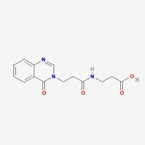 molecular formula C14H15N3O4 B2400049 3-[3-(4-Oxo-4H-quinazolin-3-yl)-propionylamino]-propionic acid CAS No. 626212-78-0