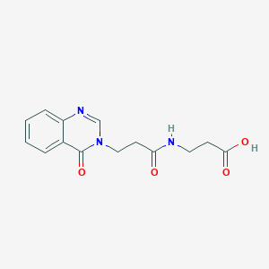 molecular formula C14H15N3O4 B2400049 3-[3-(4-氧代-4H-喹唑啉-3-基)-丙酰胺基]-丙酸 CAS No. 626212-78-0