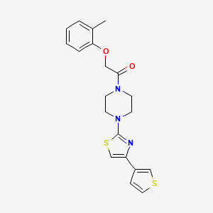 1-(4-(4-(Thiophen-3-yl)thiazol-2-yl)piperazin-1-yl)-2-(o-tolyloxy)ethanone
