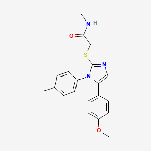 molecular formula C20H21N3O2S B2400053 2-((5-(4-méthoxyphényl)-1-(p-tolyl)-1H-imidazol-2-yl)thio)-N-méthylacétamide CAS No. 1207042-36-1