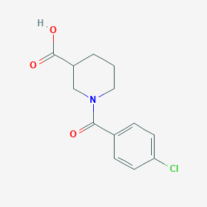 molecular formula C13H14ClNO3 B2400057 1-(4-Chloro-benzoyl)-piperidine-3-carboxylic acid CAS No. 436093-15-1