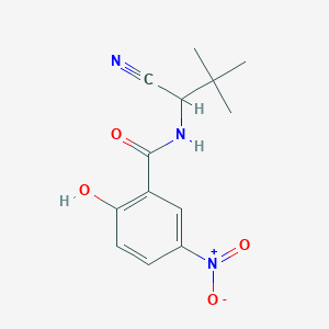 molecular formula C13H15N3O4 B2400060 N-(1-cyano-2,2-dimethylpropyl)-2-hydroxy-5-nitrobenzamide CAS No. 1797973-39-7