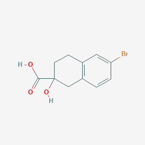 molecular formula C11H11BrO3 B2400061 6-Bromo-2-hydroxy-1,2,3,4-tetrahydronaphthalene-2-carboxylic acid CAS No. 1342559-20-9
