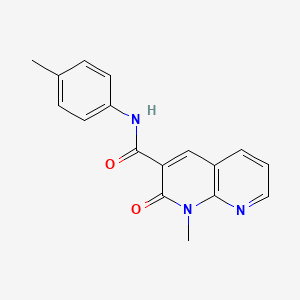 molecular formula C17H15N3O2 B2400063 1-methyl-2-oxo-N-(p-tolyl)-1,2-dihydro-1,8-naphthyridine-3-carboxamide CAS No. 899740-88-6