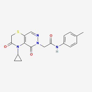 molecular formula C18H18N4O3S B2400065 1-{3-[3-(4-methylphenyl)-1,2,4-oxadiazol-5-yl]pyridin-2-yl}-N-(2-pyridin-2-ylethyl)piperidine-4-carboxamide CAS No. 1251549-93-5