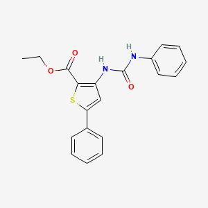 molecular formula C20H18N2O3S B2400067 5-苯基-3-(苯甲酰氨基)噻吩-2-羧酸乙酯 CAS No. 391867-59-7