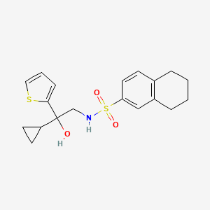 N-(2-cyclopropyl-2-hydroxy-2-(thiophen-2-yl)ethyl)-5,6,7,8-tetrahydronaphthalene-2-sulfonamide