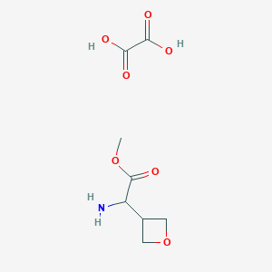 molecular formula C16H26N2O14 B2400071 Methyl 2-amino-2-(oxetan-3-yl)acetate; oxalic acid CAS No. 1638759-46-2