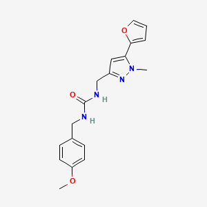 1-((5-(furan-2-yl)-1-methyl-1H-pyrazol-3-yl)methyl)-3-(4-methoxybenzyl)urea