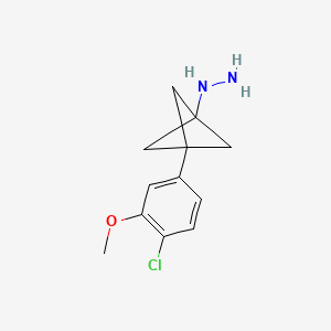 [3-(4-Chloro-3-methoxyphenyl)-1-bicyclo[1.1.1]pentanyl]hydrazine