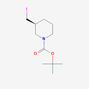 molecular formula C11H20INO2 B2400080 1,1-Dimethylethyl (3S)-3-(iodomethyl)-1-piperidinecarboxylate CAS No. 384829-99-6