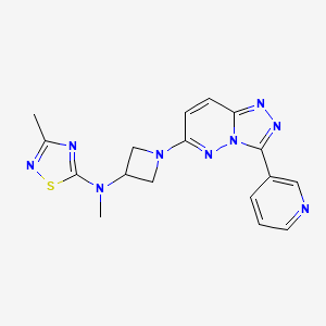 N,3-Dimethyl-N-[1-(3-pyridin-3-yl-[1,2,4]triazolo[4,3-b]pyridazin-6-yl)azetidin-3-yl]-1,2,4-thiadiazol-5-amine