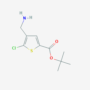 molecular formula C10H14ClNO2S B2400088 Tert-butyl 4-(aminomethyl)-5-chlorothiophene-2-carboxylate CAS No. 2248390-06-7