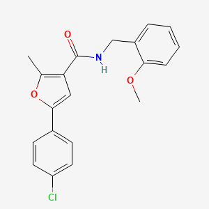 5-(4-chlorophenyl)-N-(2-methoxybenzyl)-2-methylfuran-3-carboxamide