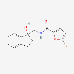 molecular formula C15H14BrNO3 B2400100 5-bromo-N-((1-hydroxy-2,3-dihydro-1H-inden-1-yl)methyl)furan-2-carboxamide CAS No. 1351641-56-9