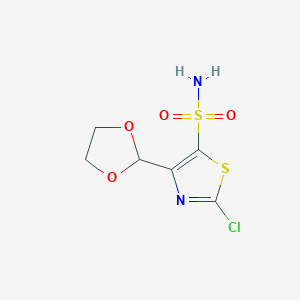 2-Chloro-4-(1,3-dioxolan-2-yl)-1,3-thiazole-5-sulfonamide