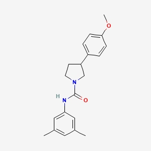 molecular formula C20H24N2O2 B2400117 N-(3,5-二甲苯基)-3-(4-甲氧基苯基)吡咯烷-1-甲酰胺 CAS No. 1210722-47-6