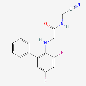 molecular formula C16H13F2N3O B2400119 N-(cyanomethyl)-2-({3,5-difluoro-[1,1'-biphenyl]-2-yl}amino)acetamide CAS No. 1797258-91-3